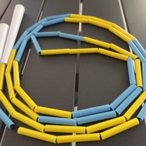 Beaded Skipping Ropes ~ Yellow and light Blue